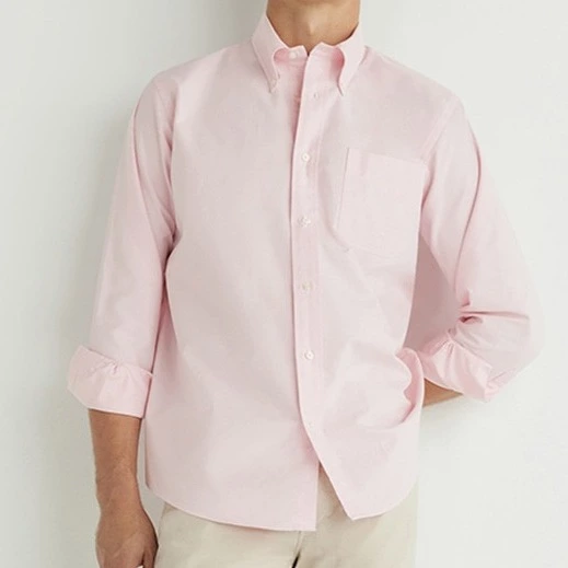 Brooks Brothers Camisa Non Iron de hombre slim lisa rosa