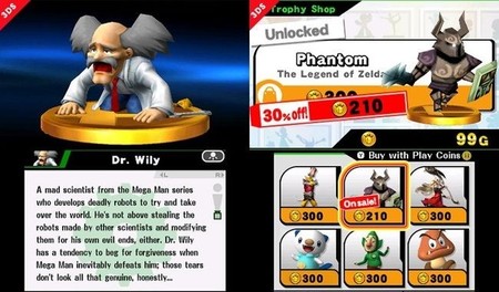 Los trofeos que no consigamos en Super Smash Bros. for 3DS podremos comprarlos