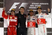 Sin Sebastian Vettel, Lewis Hamilton vence en el Gran Premio de Abu Dhabi