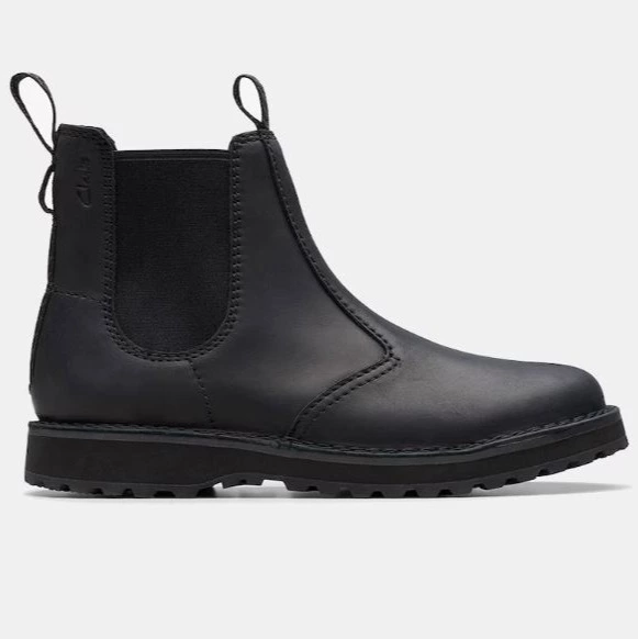 Botas de hombre en piel con suela de goma
