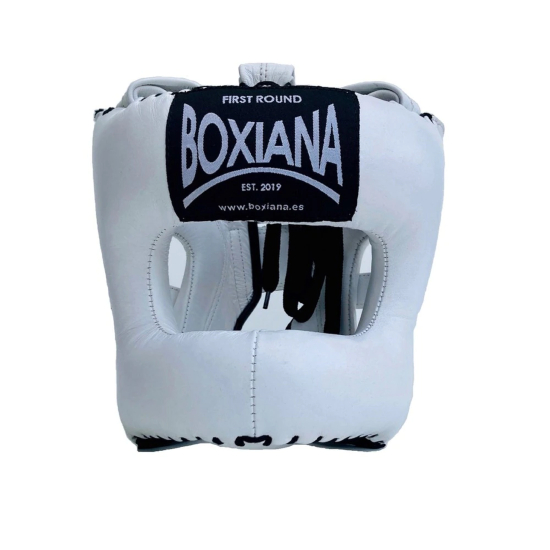 Casco de boxeo White Knight de piel Boxiana