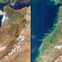 As imagens de satélite não deixam dúvidas: Marrocos recebeu tanta chuva que não estava tão verde há uma década 