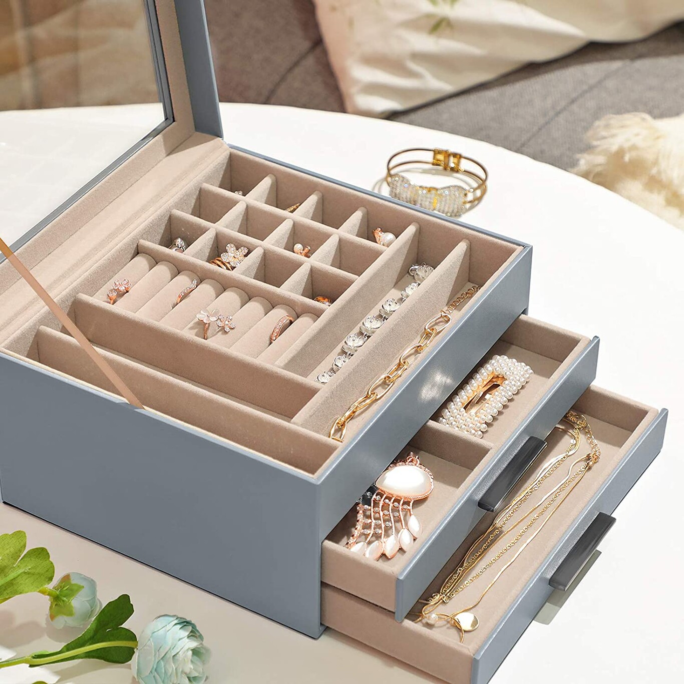 Caja Joyero Azul Con Ofertas En | Ofertas Online