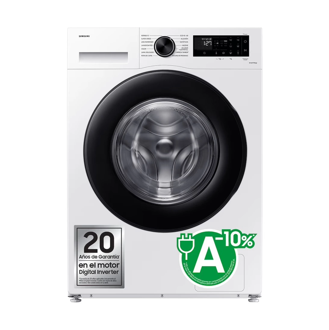 Samsung - Lavadora Samsung 11kg / 1.400 rpm, Programa Super Speed - WW11DG5B25AEEC.