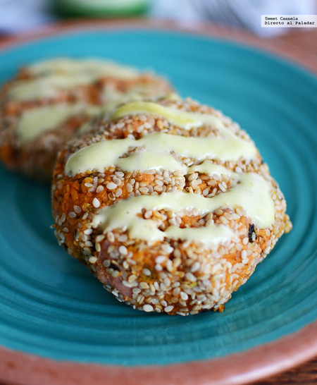 Hamburguesas de camote y atún. Receta