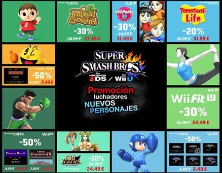 Los luchadores de Super Smash Bros. demandan protagonismo en esta promoción de eShop