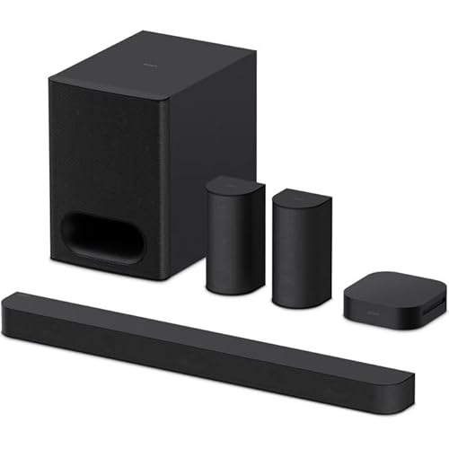 Sony Bravia Theatre System 6, 5.1ch Sonido Envolvente, 1000W, Altavoces Traseros y subwoofer Incluido, Dolby Atmos, DTS:X, Voice Zoom 3 con IA con BRAVIA TV, DSEE, Multi Stereo Mode, Fácil Control