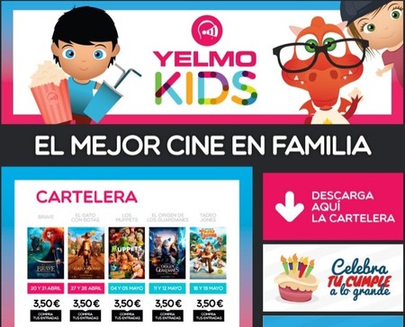 La promoción Yelmo kids para llevar a los peques al cine con precios más económicos