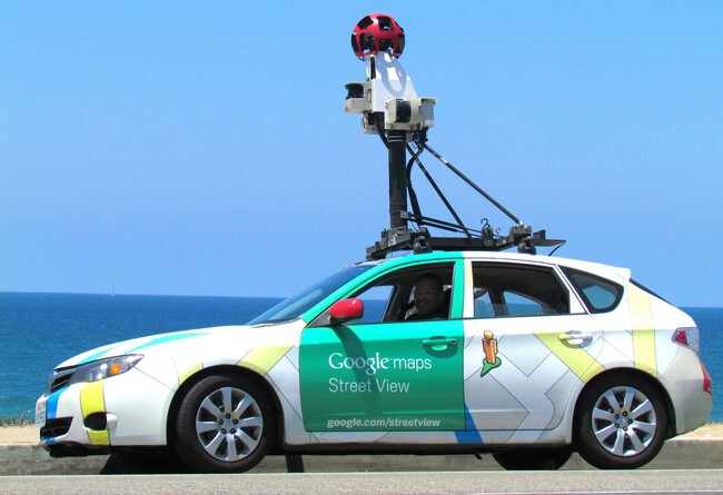 como ubicar el coche de google street view