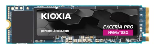 KIOXIA EXCERIA Pro NVMe SSD, M.2 2280 Form Factor, 1TB, 7300MB/s, 800,000 IOPS, PCI Express 4.0 Technology