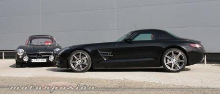 Mercedes 300 SL y Mercedes SLS AMG