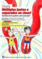 Múltiples juntos o separados en la escuela: conferencia en Barcelona. 