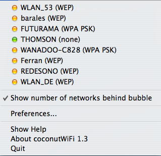 CoconutWiFi, redes WiFi disponibles de un vistazo