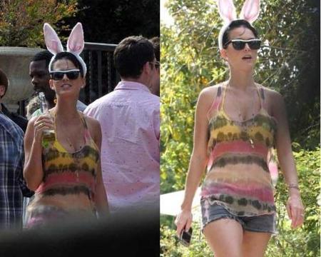 Katy Perry, vestida de coneja, celebra su particular Pascua