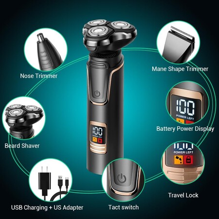Jeswo 3 En 1 Rasuradora Electrica Hombre Con Pantalla Led Inteligente X