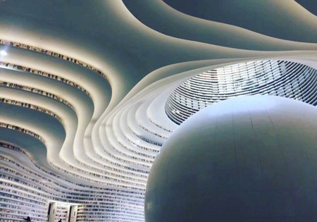 Esta nueva biblioteca construida en China parece de ciencia ficción