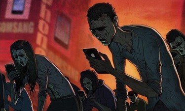 Zombies pegados a un iPhone y otras ilustraciones de Steve Cutts que te harán pensar...