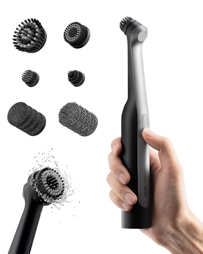 HOTO Wand™ Cepillos Limpieza Hogar Eléctrica, Cepillo para Limpiar Juntas Recargable con 12 Cabezas de Cepillos, IPX7 Impermeable Total Cepillo Juntas Limpieza para Baño, Cocina, Azulejos, Grietas