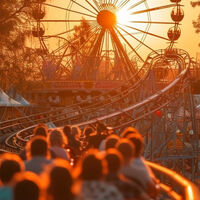 Cuando los frenos de una montaña rusa eran un señor subido en un vagón con una palanca