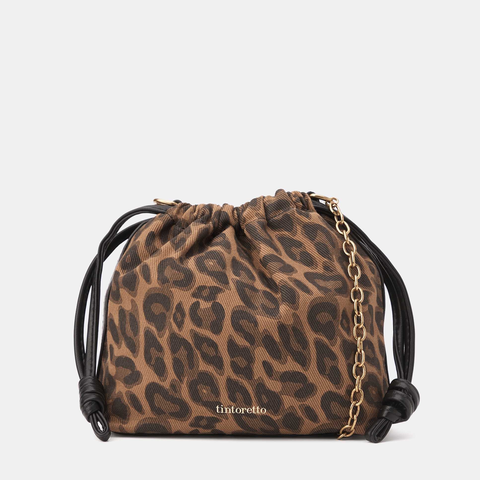 Tintoretto
Bolso tipo saco con animal print