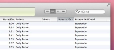 Muestra el estado de la sincronización de tus canciones en iTunes