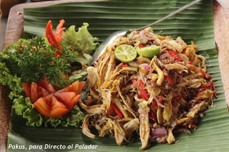 Ensalada balinesa de pollo. Receta