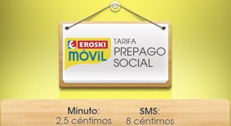 Eroski extiende la tarifa Soci@l a prepago rebajando su tarifa básica sin cuotas