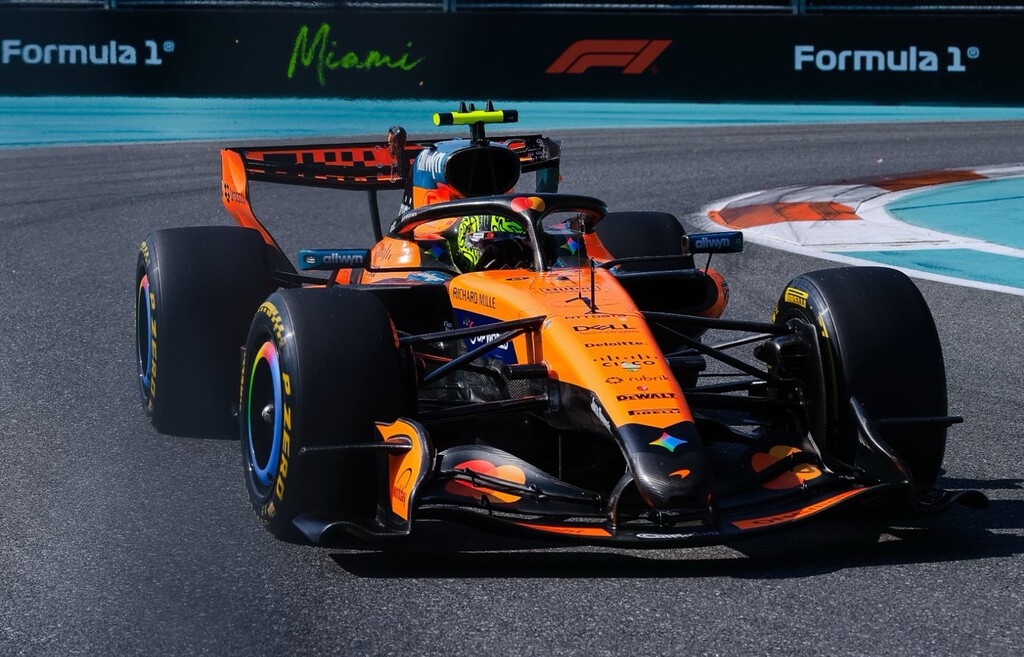 Lando Norris confirma el resurgir de McLaren liderando un doblete en Miami mientras Mercedes da señales de flaqueza