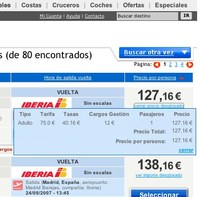 Precios finales y desglosados en el buscador de Viajar.com