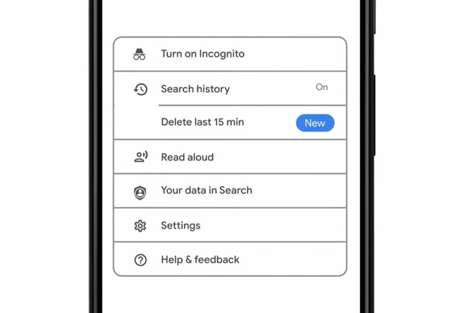 Google Borrar Historial 15 Minutos