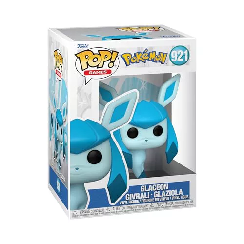Funko Pop! Games: Pokemon - Glaceon - Figura de Vinilo Coleccionable - Idea de Regalo - Mercancía Oficial - Juguetes para niños y Adultos - Figura Modelo para coleccionistas y exhibición