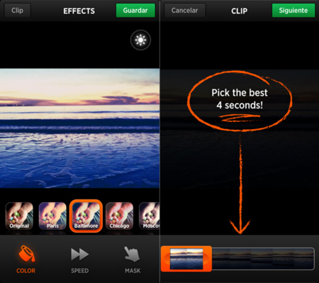 Cinemagram se actualiza y permite importar vídeos e introducir tags