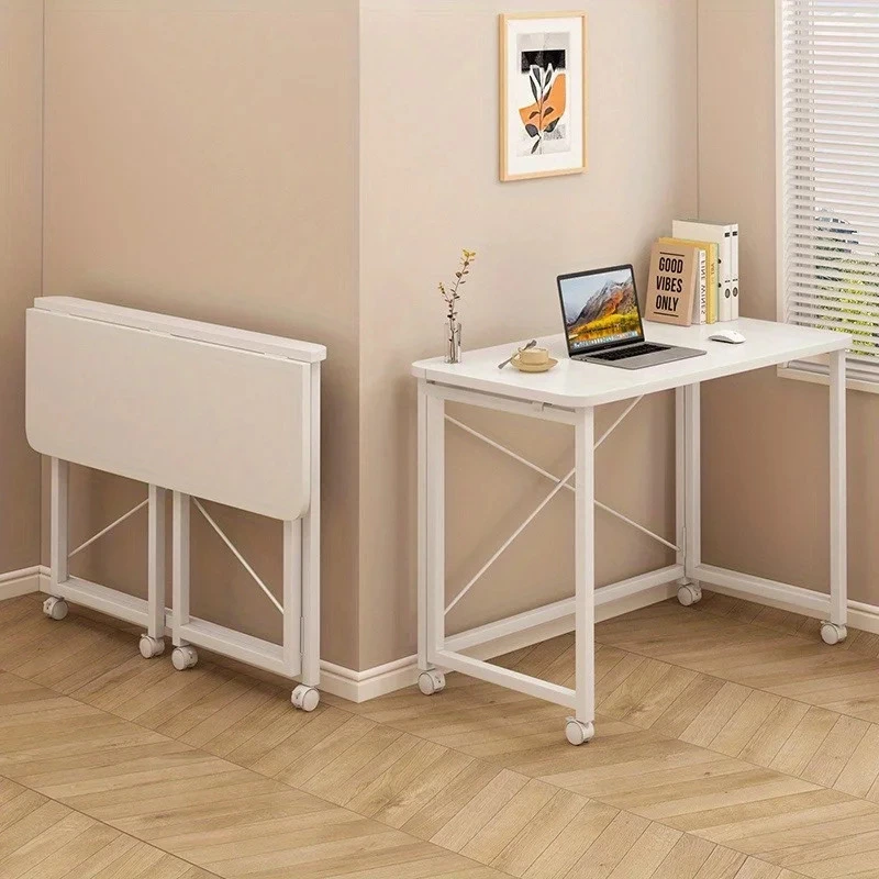 Escritorio pequeño plegable con ruedas