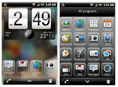 La rom de HTC Espresso en un HTC Hero