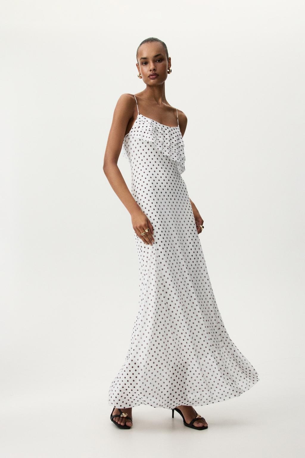 Vestido midi lunares 