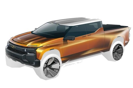 Este boceto nos revela el aspecto que podría tener la nueva Chevrolet Cheyenne eléctrica