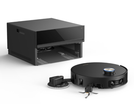 The base of the Master model can be hooked to a water inlet and outlet | Image: Dreame