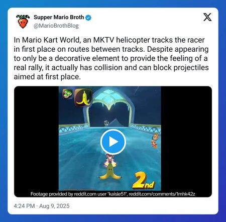 Mario Kart Tweet