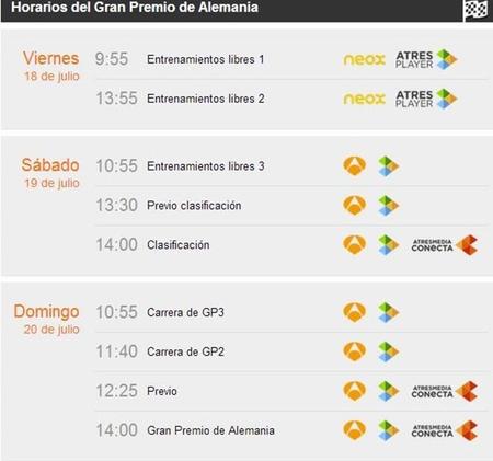 Horarios Alemania 2014