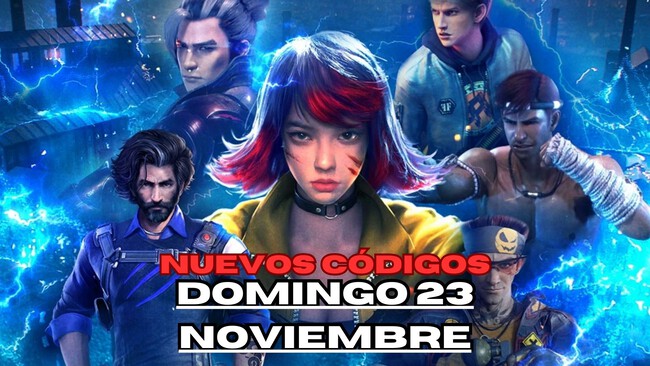 Codigos Free Fire Domingo 23 Noviembre