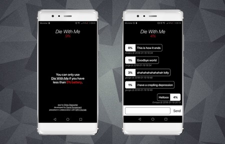 Probamos Die with Me: la aplicación de mensajería que solo puede utilizarse con menos del 5% de batería