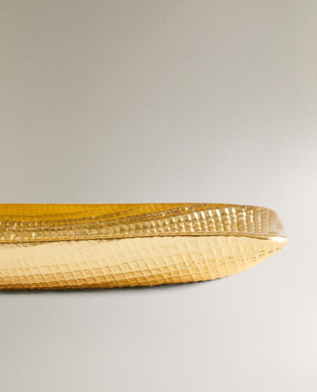 Fuente Vidrio Irregular Dorado