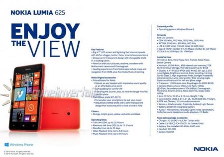 Nokia Lumia 625, 4.7 pulgadas de pantalla que se presentará mañana