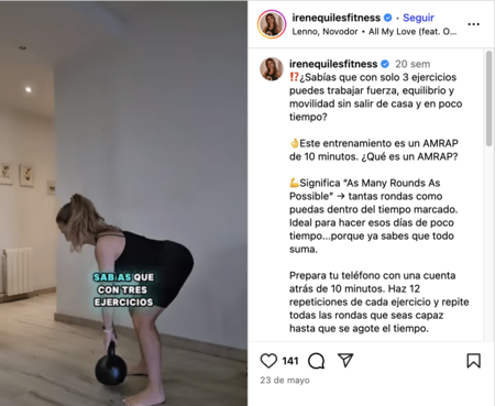 Instagram Irene Quiles Fitness