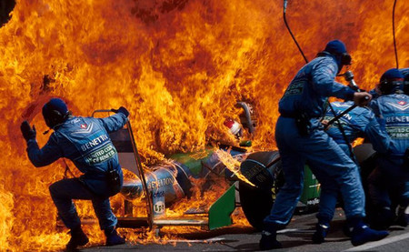 Jos Verstappen 1994 Hockenheim incendio