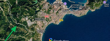 Qué significa la línea discontinua con la que Google Maps delimita Ceuta y Melilla
