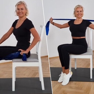 Jolanta, entrenadora de pilates: "Esta rutina de tres ejercicios de fuerza en silla se hace en casa y es perfecta para mejorar tu músculos sin mucho esfuerzo"