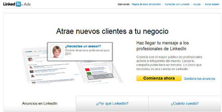 Linkedin ya tiene disponibles sus anuncios en castellano