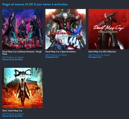 Oferta irrechazable de Capcom, que pone la saga Devil May Cry y muchos juegos de Monster Hunter a un precio de escándalo
