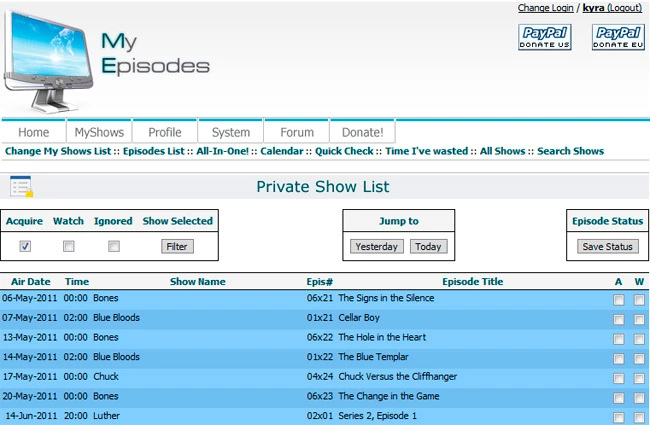 My Episodes